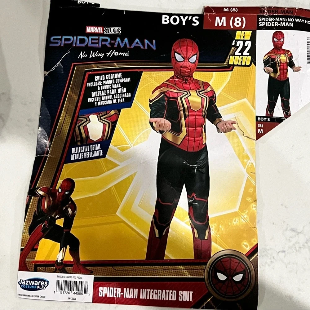 Marvel Spider-Man Integrated Suit Costume - Red, Black, Gold - Picture 4 of 7